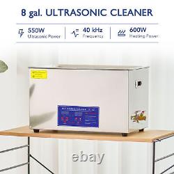 CREWORKS 30L Ultrasonic Cleaner Jewelry Cleaning Machine with Digital Timer Heater