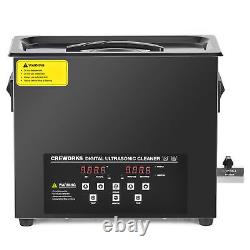 CREWORKS 6L Digital Ultrasonic Cleaning Machine with LED Displays for Auto Part