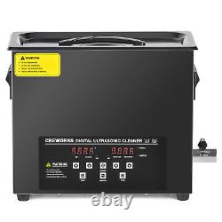 CREWORKS 6L Ultrasonic Cleaner 2.5X Heater Efficient with Degas & Gentle Mode