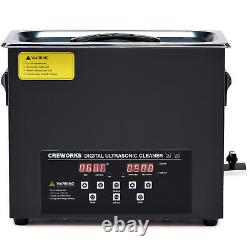 CREWORKS Industry 6L Titanium Steel Ultrasonic Cleaner Glasses Cleaner with Timer