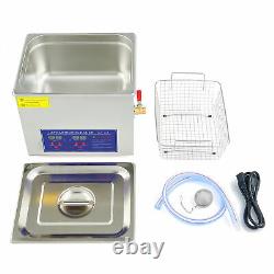 CREWORKS Portable Ultrasonic Cleaner Heater 10L Ultrasonic Cleaning Machine