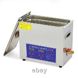 CREWORKS Stainless Steel Ultrasonic Cleaner 6L Timed Digital Cleaning Equipment