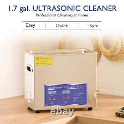 CREWORKS Ultrasonic Cleaner 6L Jewelry Cleaning Machine w LED Display & Timer