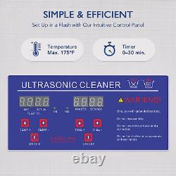 CREWORKS Ultrasonic Cleaner with Heater & Timer 10L Ultrasonic Cleaning Machine
