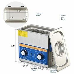 CREWORKS Ultrasonic Cleaner with Heater and Timer 0.85 gal. Stainless Steel 1