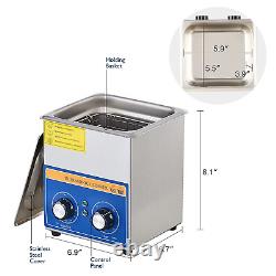CREWORKS Ultrasonic Cleaner with Heater and Timer, 1/2 Gallon Stainless Steel 60