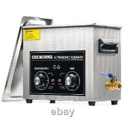 CREWORKS Ultrasonic Cleaner with Heater and Timer, 180W 6.5L Professional Ultras