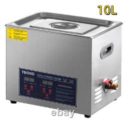 Commercial 10L Ultrasonic Cleaner Cleaning Equipment Industry Heated with Timer