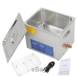 Commercial 10L Ultrasonic Cleaner Digital Electric Ultrasound Cleaner with Timer