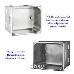 Commercial 15L Stainless Steel Heated Ultrasonic Cleaner with Digital Timer