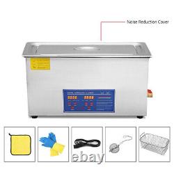 Commercial 30L Ultrasonic Cleaner w Timer Heating Machine Digital Sonic Cleaner