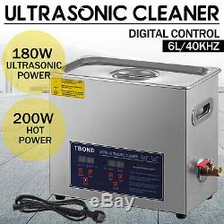 Commercial 6L Ultrasonic Cleaner Digital Electric Ultrasound Cleaner with Timer