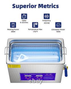Commercial Ultrasonic Cleaner withTimer Heating Machine Digital Sonic Cleaner 6.5L