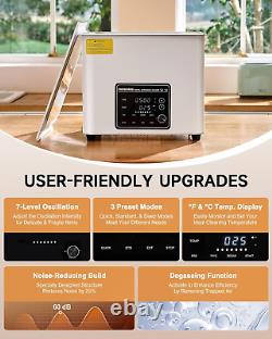 Creworks Professional 10L Ultrasonic Cleaner, 2.6 Gal Digital Ultrasound Cleaner