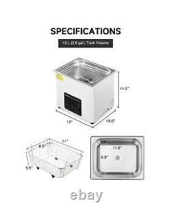 Creworks Professional 10L Ultrasonic Cleaner, 7-Level Intensity Adjustment Ul