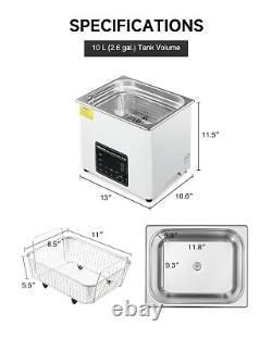 Creworks Professional 10L Ultrasonic Cleaner, 7-Level Intensity Adjustment Ultra