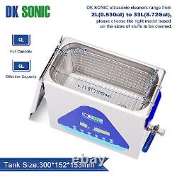 DK SONIC Ultrasonic Cleaner with Digital Timer and Basket for Denture, Coins, Sm