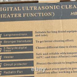 Industrial Grade 160 Watts 2.5 Liters Digital Heated Ultrasonic Cleaner HB-4868