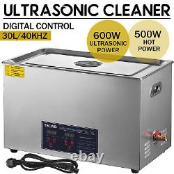 Industry Ultrasonic Cleaner 30L New Stainless Steel Heated Heater withTimer