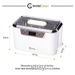 InvisiClean Professional Ultrasonic Cleaner Machine Electronic Silver