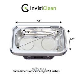 InvisiClean Professional Ultrasonic Cleaner Machine Electronic Silver