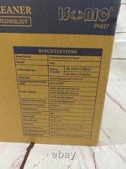 Isonic P4821 Professional Ultrasonic Cleaner 2.6 qt, white/grey NEW