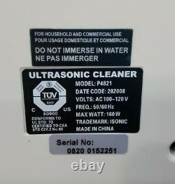 Isonic P4821 Professional Ultrasonic Cleaner White/Gray - (B6)