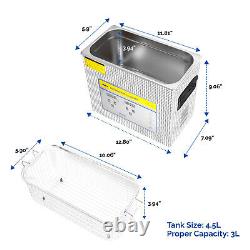 JMU Ultrasonic Cleaner 2L 4.5L 6.5L Stainless Steel with Digital Timer and Heater