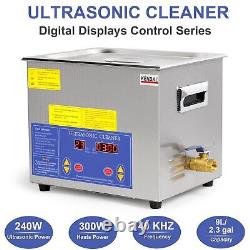 Kendal 9L 240W Commercial Grade Ultrasonic Cleaner with Timer & Heater Machine