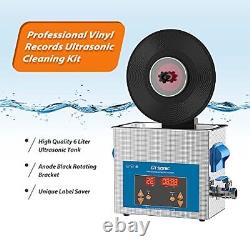 LP Vinyl Record Ultrasonic Cleaner with Records Bracket 1-5 Records Per Batch