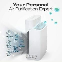 Large Room Air Purifier HEPA Air Cleaner Remove 99.99% Allergies TVOC Smoke Odor