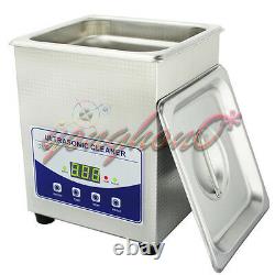 NEW 2L Digital Ultrasonic Cleaner Dental Lab jewelry with heater and Degas 220V