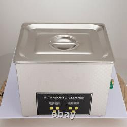 New 10L Industry Ultrasonic Cleaner Cleaning Equipment with Timer Heater USA