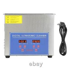 New 10L Ultrasonic Cleaner Stainless Steel Industry Heated Heater with Timer USA