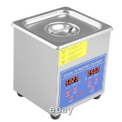 New 2L Digital Ultrasonic Cleaner 2L with Heater Steel Digital Ultrasound Washer