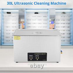 New 30L Ultrasonic Cleaner with Timer Heating Machine Digital Sonic Cleaner 600W