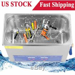 New 6L Stainless Steel Liter Industry Heated Ultrasonic Cleaner Heater withTimer