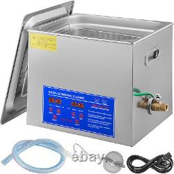 New Stainless Steel 10L Liter Industry Heated Ultrasonic Cleaner Heater Timer