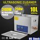 New Stainless Steel 10l Liter Industry Heated Ultrasonic Cleaner Heater Timer Us