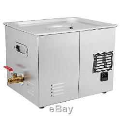 New Stainless Steel 15 L Liter Industry Heated Ultrasonic Cleaner Heater withTimer