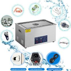 New Stainless Steel 22L Liter Industry Heated Ultrasonic Cleaner Heater withTimer