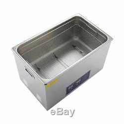 New Stainless Steel 30L Liter Industry Heated Ultrasonic Cleaner Heater Timer