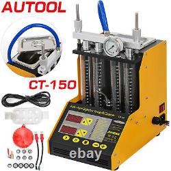 Original Autool CT150 Ultrasonic Fuel Petrol Injector Cleaner Tester 4-Cylinder