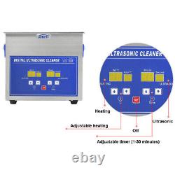 PS-20A 120W Digital Ultrasonic Cleaner Stainless Steel 3.2L Tank with Timer 110V