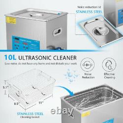 Professional 10L Ultrasonic Cleaner Cleaning Equipment Jewelry Watch Coin Glass