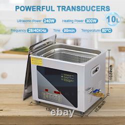 Professional 10L Ultrasonic Cleaner With Digital Timer Cleaning Basket