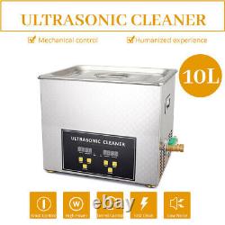 Professional Digital Ultrasonic Cleaner Machine with Timer Heated Cleaning10L US