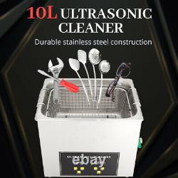 Professional Digital Ultrasonic Cleaner Machine with Timer Heated Cleaning10L US