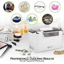 Professional Ultrasonic Cleaner Machine Electronic Silver Jewelry Cleaner NEW