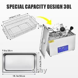 Roomark 30L Ultrasonic Cleaner with Digital Timer &Heater Professional Stainless